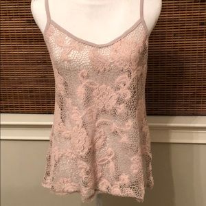 BKE mesh lace tank size large